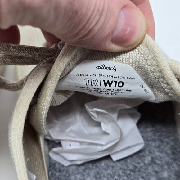 ALLBIRDS TREE RUNNERS WHEAT BEIGE TAN CASUAL RUNNING SHOES WOMENS SIZE 10 - Picture 5 of 8